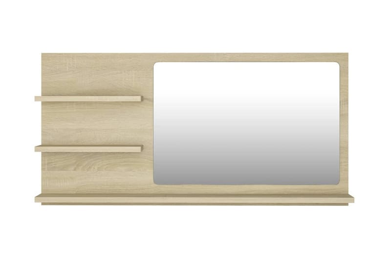Spegelskåp sonoma-ek 90x10,5x45 cm spånskiva - Brun - Hus & renovering - Kök & bad - Badrum - Badrumsmöbler & badrumsinredning - Spegelskåp badrum