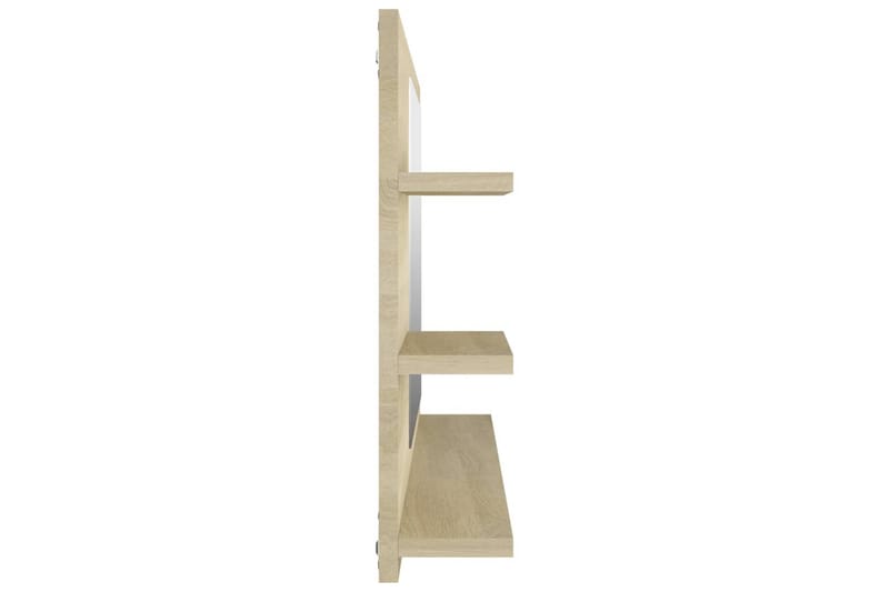 Spegelskåp sonoma-ek 90x10,5x45 cm spånskiva - Brun - Hus & renovering - Kök & bad - Badrum - Badrumsmöbler & badrumsinredning - Spegelskåp badrum