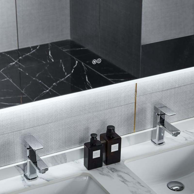 Stor badrumsspegel 160x80cm | LED-belysning & anti-fog - Hus & renovering - Kök & bad - Badrum - Badrumsmöbler & badrumsinredning - Spegelskåp badrum