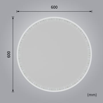 Tunnel-spegel 60 cm | Silver aluminiumram | LED-belysning med dimmer - Hus & renovering - Kök & bad - Badrum - Badrumsmöbler & badrumsinredning - Badrumsspegel
