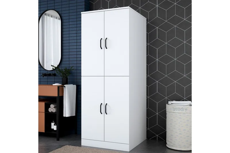 Tvättmaskinsskåp Ostwerwaltia Vit - Vit - Hus & renovering - Kök & bad - Badrum - Badrumsmöbler & badrumsinredning - Badrumsskåp