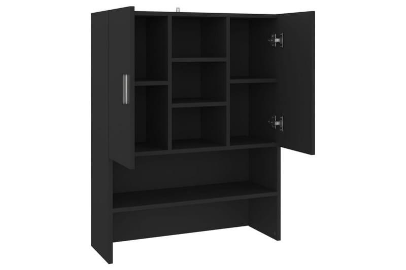 Tvättmaskinsskåp svart 70,5x25,5x90 cm - Hus & renovering - Kök & bad - Badrum - Badrumsmöbler & badrumsinredning - Väggskåp & högskåp