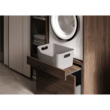 Tvättmaskin/Torkskåp Aza 1 Låda 1 Hylla - Walnut Villa - Hus & renovering - Kök & bad - Badrum - Badrumsmöbler & badrumsinredning - Badrumsförvaring