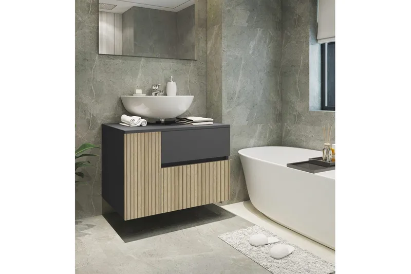 Tvättställsskåp & kommod Loft24 Tvättställsskåp med dörr Loft24 Wisla Nature - Hus & renovering - Kök & bad - Badrum - Badrumsmöbler & badrumsinredning - Tvättställsskåp & kommod