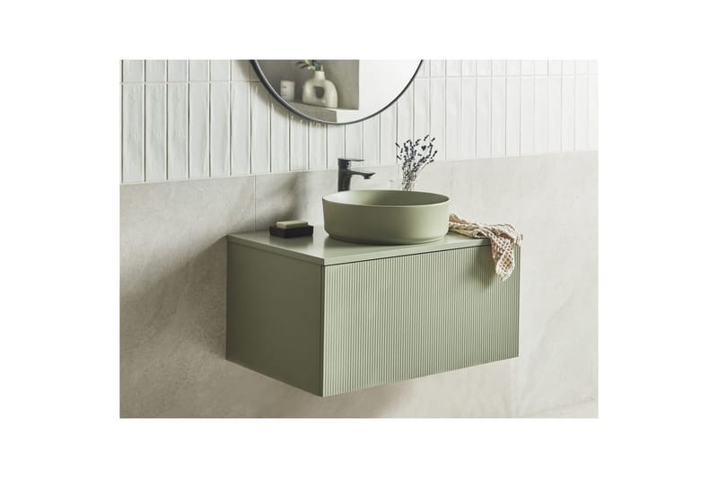Tvättställsskåp Alzira Grön, 80x52x40 cm - Grön, 80x52x40 cm - Hus & renovering - Kök & bad - Badrum - Badrumsmöbler & badrumsinredning - Badrumsskåp