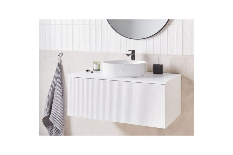Tvättställsskåp Alzira Vit, 100x52x40 cm - Vit, 100x52x40 cm - Hus & renovering - Kök & bad - Badrum - Badrumsmöbler & badrumsinredning - Badrumsskåp