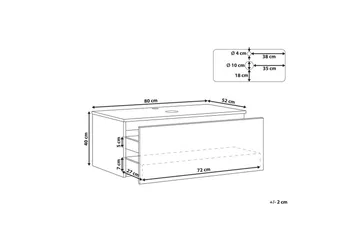 Tvättställsskåp Alzira Vit, 80x52x40 cm - Vit, 80x52x40 cm - Hus & renovering - Kök & bad - Badrum - Badrumsmöbler & badrumsinredning - Badrumsskåp