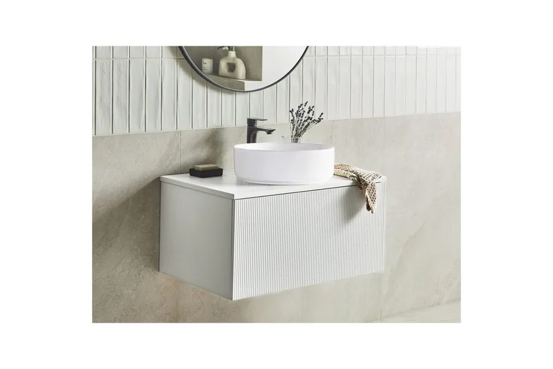 Tvättställsskåp Alzira Vit, 80x52x40 cm - Vit, 80x52x40 cm - Hus & renovering - Kök & bad - Badrum - Badrumsmöbler & badrumsinredning - Badrumsskåp