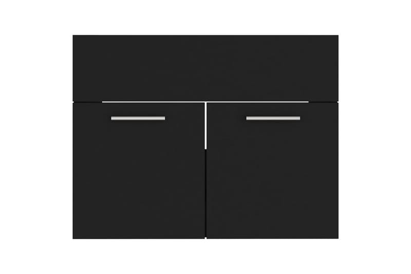 Badrumsskåp med inbyggt handfat svart spånskiva - Svart - Hus & renovering - Kök & bad - Badrum - Badrumsmöbler & badrumsinredning - Tvättställsskåp & kommod