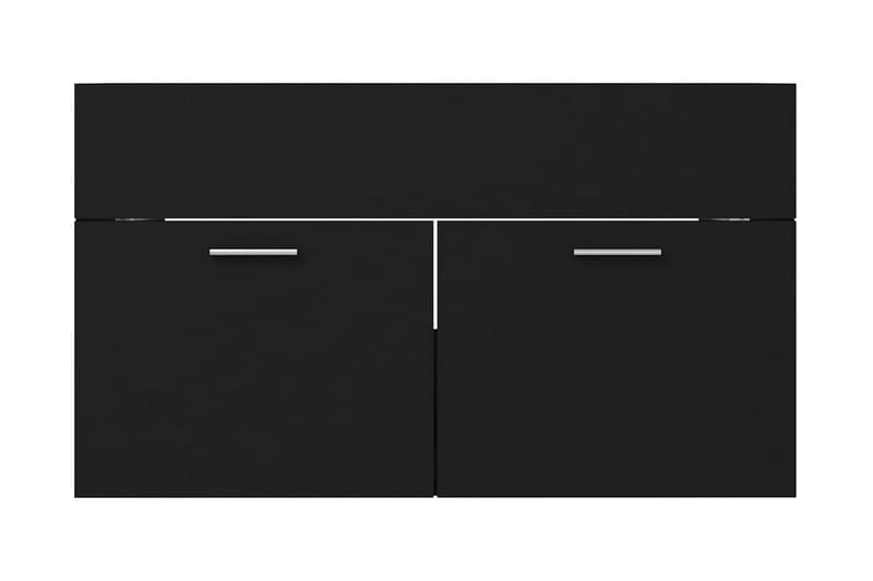 Badrumsskåp med inbyggt handfat svart spånskiva - Svart - Hus & renovering - Kök & bad - Badrum - Badrumsmöbler & badrumsinredning - Tvättställsskåp & kommod