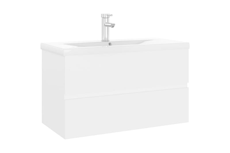 Badrumsskåp med inbyggt handfat vit spånskiva - Vit - Hus & renovering - Kök & bad - Badrum - Badrumsmöbler & badrumsinredning - Tvättställsskåp & kommod