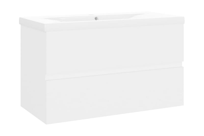 Badrumsskåp med inbyggt handfat vit spånskiva - Vit - Hus & renovering - Kök & bad - Badrum - Badrumsmöbler & badrumsinredning - Tvättställsskåp & kommod