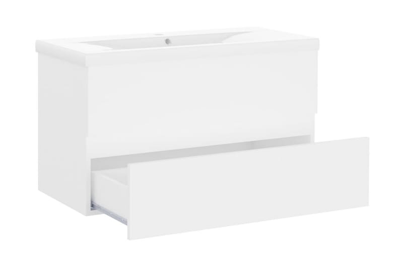 Badrumsskåp med inbyggt handfat vit spånskiva - Vit - Hus & renovering - Kök & bad - Badrum - Badrumsmöbler & badrumsinredning - Tvättställsskåp & kommod