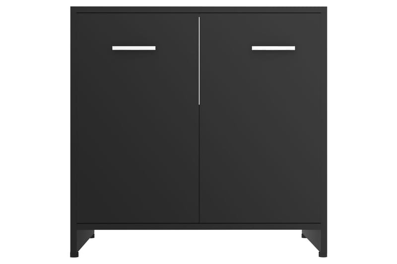 Badrumsskåp svart 60x33x61 cm spånskiva - Svart - Hus & renovering - Kök & bad - Badrum - Badrumsmöbler & badrumsinredning - Väggskåp & högskåp