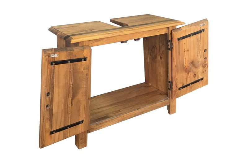 Badrumsunderskåp massiv återvunnen furu 70x32x63 cm - Brun - Hus & renovering - Kök & bad - Badrum - Badrumsmöbler & badrumsinredning - Tvättställsskåp & kommod