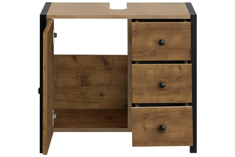 Bagnum Tvättställ 60 cm - Brun/Svart - Hus & renovering - Kök & bad - Badrum - Badrumsmöbler & badrumsinredning - Tvättställsskåp & kommod