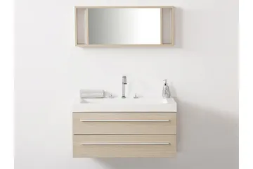 Barcelona Badrumsmöbler 47|100 cm - Beige - Hus & renovering - Kök & bad - Badrum - Badrumsmöbler & badrumsinredning - Tvättställsskåp & kommod