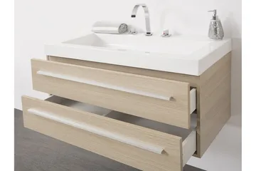 Barcelona Badrumsmöbler 47|100 cm - Beige - Hus & renovering - Kök & bad - Badrum - Badrumsmöbler & badrumsinredning - Tvättställsskåp & kommod