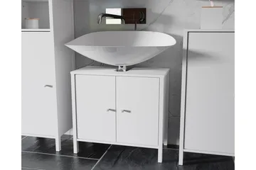 Elsassona Tvättställsskåp 35x64 cm 2 Skåp - Vit - Hus & renovering - Kök & bad - Badrum - Badrumsmöbler & badrumsinredning - Tvättställsskåp & kommod