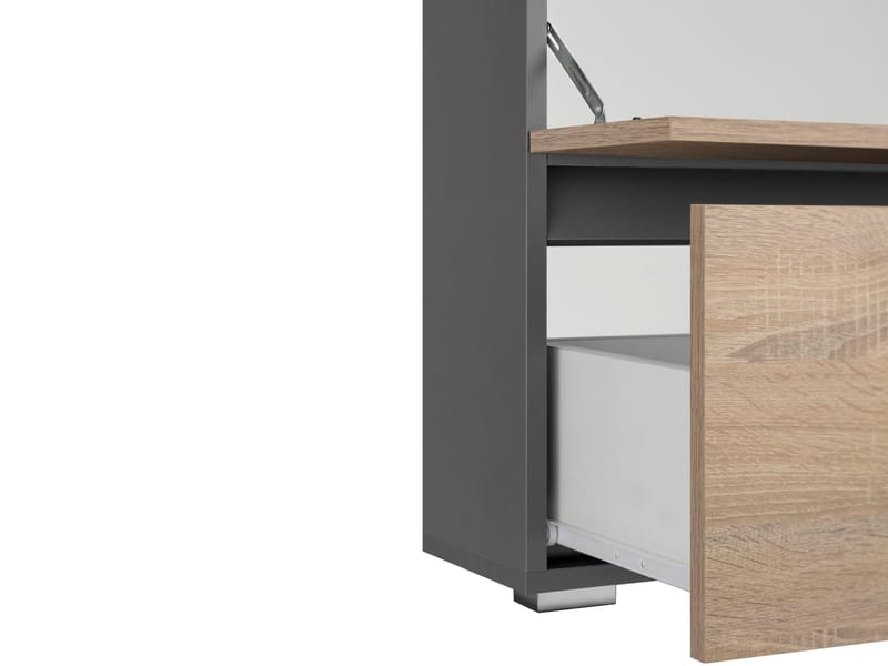 Hudnall Tvättställsskåp 60x35 cm - Antracit/Natur - Hus & renovering - Kök & bad - Badrum - Badrumsmöbler & badrumsinredning - Tvättställsskåp & kommod