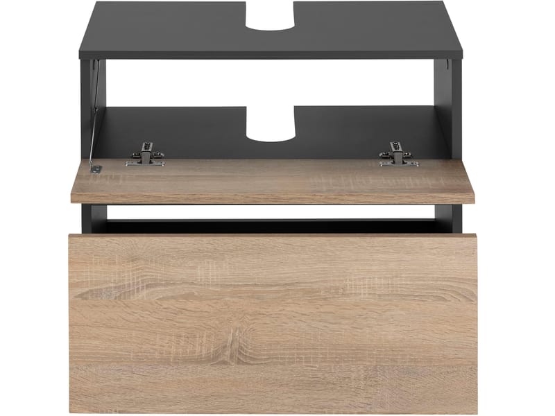 Hudnall Tvättställsskåp 60x35 cm - Antracit/Natur - Hus & renovering - Kök & bad - Badrum - Badrumsmöbler & badrumsinredning - Tvättställsskåp & kommod