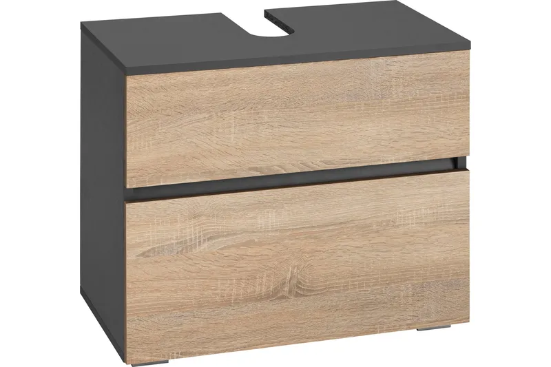 Hudnall Tvättställsskåp 60x35 cm, Antracit/Vit