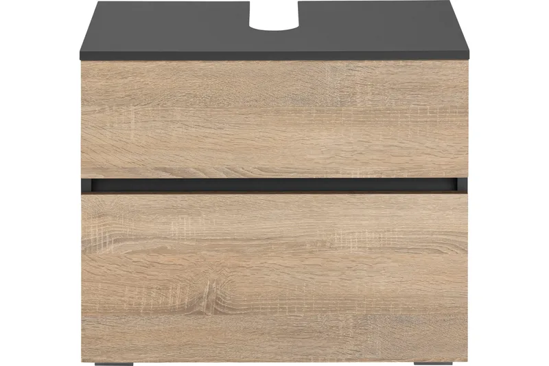 Hudnall Tvättställsskåp 60x35 cm - Antracit/Vit - Hus & renovering - Kök & bad - Badrum - Badrumsmöbler & badrumsinredning - Tvättställsskåp & kommod