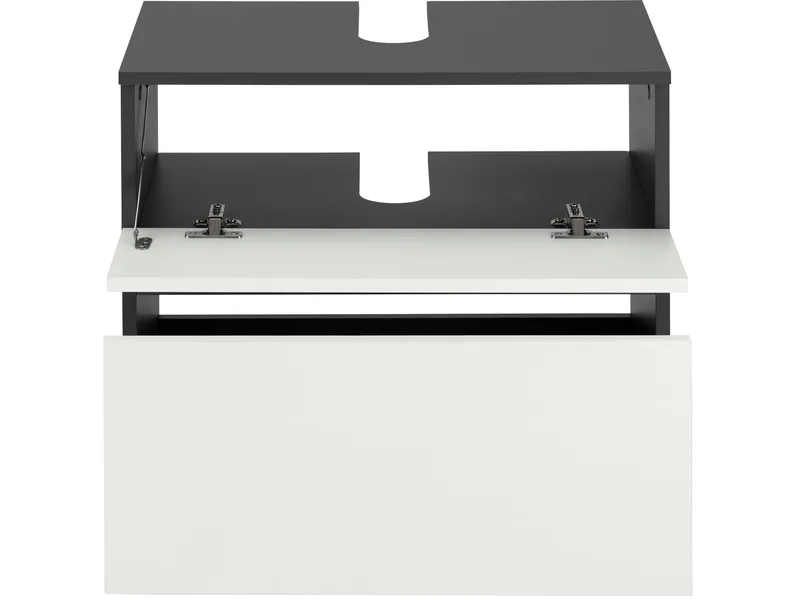 Hudnall Tvättställsskåp 60x35 cm - Antracit/Vit - Hus & renovering - Kök & bad - Badrum - Badrumsmöbler & badrumsinredning - Tvättställsskåp & kommod