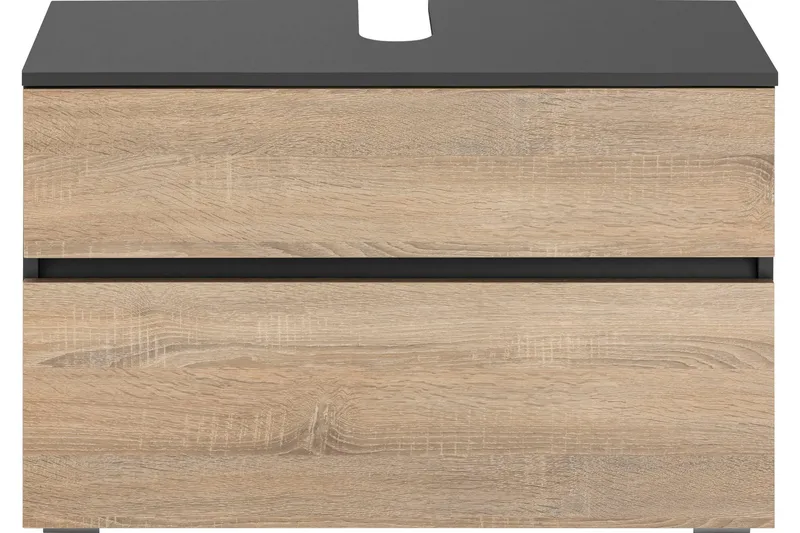 Hudnall Tvättställsskåp 80x35 cm - Antracit/Vit - Hus & renovering - Kök & bad - Badrum - Badrumsmöbler & badrumsinredning - Tvättställsskåp & kommod