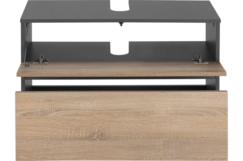 Hudnall Tvättställsskåp 80x35 cm - Antracit/Vit - Hus & renovering - Kök & bad - Badrum - Badrumsmöbler & badrumsinredning - Tvättställsskåp & kommod