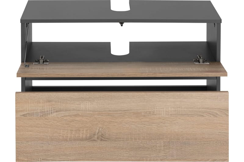 Hudnall Tvättställsskåp 80x35 cm - Antracit/Vit - Hus & renovering - Kök & bad - Badrum - Badrumsmöbler & badrumsinredning - Tvättställsskåp & kommod