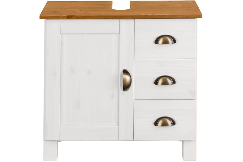 Moglielle Tvättställsskåp - Vit/Brun - Hus & renovering - Kök & bad - Badrum - Badrumsmöbler & badrumsinredning - Tvättställsskåp & kommod