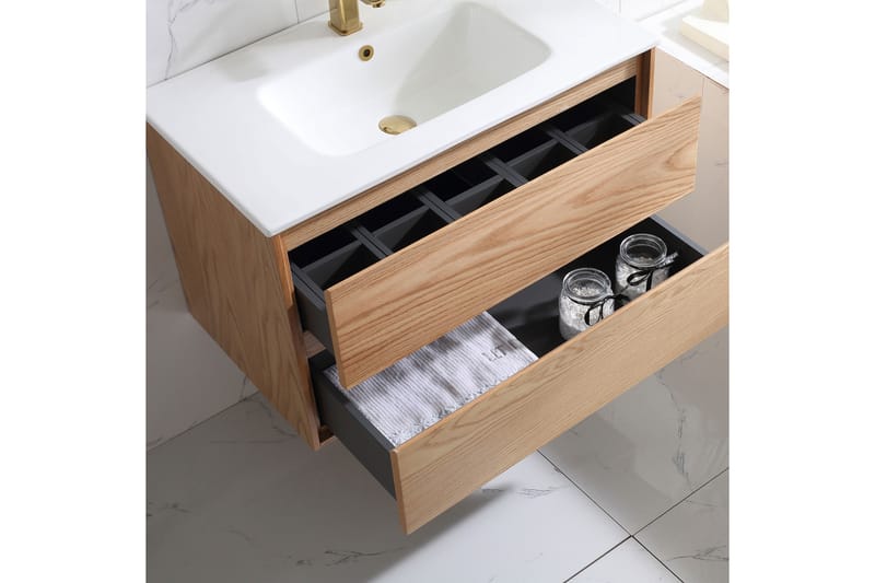 Tvättställsskåp Bahtlife Lättsam 800 Natur Ek - Bathlife - Hus & renovering - Kök & bad - Badrum - Badrumsmöbler & badrumsinredning - Tvättställsskåp & kommod