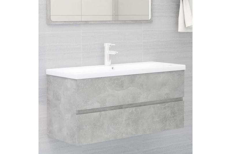 Tvättställsskåp betonggrå 100x38,5x45 cm spånskiva - Grå - Hus & renovering - Kök & bad - Badrum - Badrumsmöbler & badrumsinredning - Tvättställsskåp & kommod
