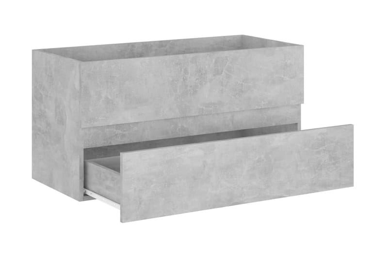 Tvättställsskåp betonggrå 90x38,5x45 cm spånskiva - Grå - Tvättställsskåp & kommod
