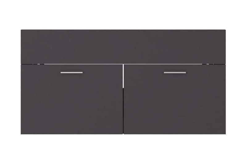 Tvättställsskåp grå 90x38,5x46 cm spånskiva - Grå - Hus & renovering - Kök & bad - Badrum - Badrumsmöbler & badrumsinredning - Tvättställsskåp & kommod