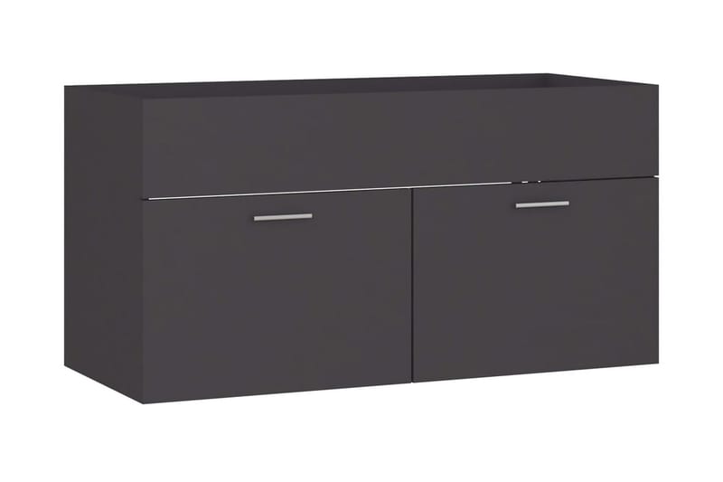 Tvättställsskåp grå 90x38,5x46 cm spånskiva - Grå - Hus & renovering - Kök & bad - Badrum - Badrumsmöbler & badrumsinredning - Tvättställsskåp & kommod