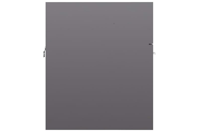 Tvättställsskåp grå högglans 41x38,5x46 cm spånskiva - Grå - Tvättställsskåp & kommod