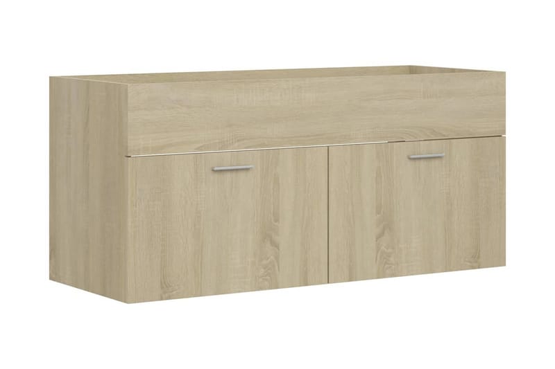 Tvättställsskåp sonoma-ek 100x38,5x46 cm spånskiva - Brun - Hus & renovering - Kök & bad - Badrum - Badrumsmöbler & badrumsinredning - Tvättställsskåp & kommod