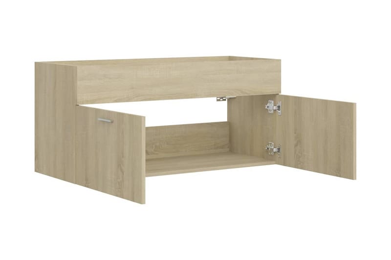 Tvättställsskåp sonoma-ek 100x38,5x46 cm spånskiva - Brun - Hus & renovering - Kök & bad - Badrum - Badrumsmöbler & badrumsinredning - Tvättställsskåp & kommod