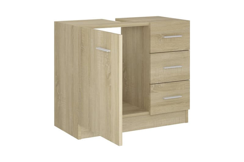 Tvättställsskåp sonoma-ek 63x30x54 cm spånskiva - Brun - Hus & renovering - Kök & bad - Badrum - Badrumsmöbler & badrumsinredning - Tvättställsskåp & kommod
