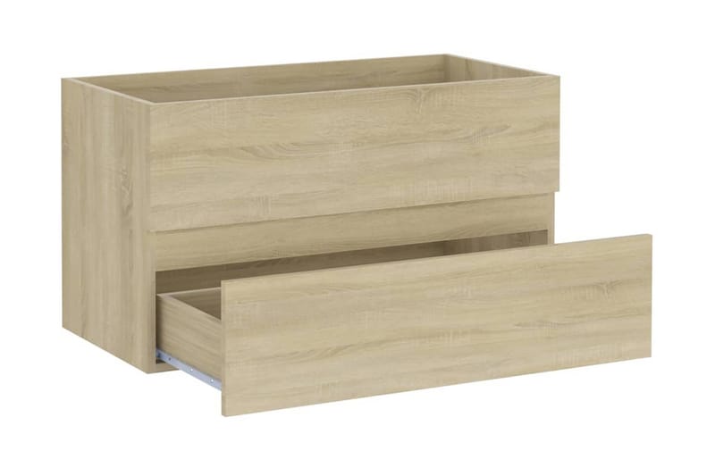 Tvättställsskåp sonoma-ek 80x38,5x45 cm spånskiva - Brun - Hus & renovering - Kök & bad - Badrum - Badrumsmöbler & badrumsinredning - Tvättställsskåp & kommod