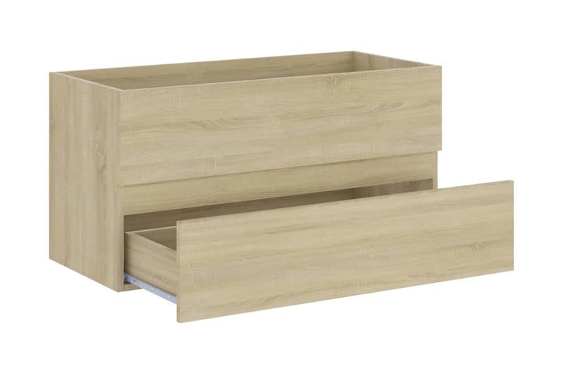 Tvättställsskåp sonoma-ek 90x38,5x45 cm spånskiva - Brun - Hus & renovering - Kök & bad - Badrum - Badrumsmöbler & badrumsinredning - Tvättställsskåp & kommod