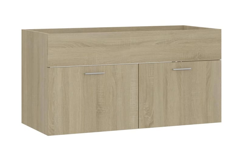 Tvättställsskåp sonoma-ek 90x38,5x46 cm spånskiva - Brun - Hus & renovering - Kök & bad - Badrum - Badrumsmöbler & badrumsinredning - Tvättställsskåp & kommod