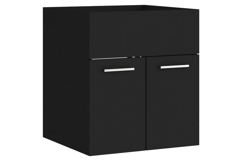 Tvättställsskåp svart 41x38,5x46 cm spånskiva - Svart - Hus & renovering - Kök & bad - Badrum - Badrumsmöbler & badrumsinredning - Tvättställsskåp & kommod