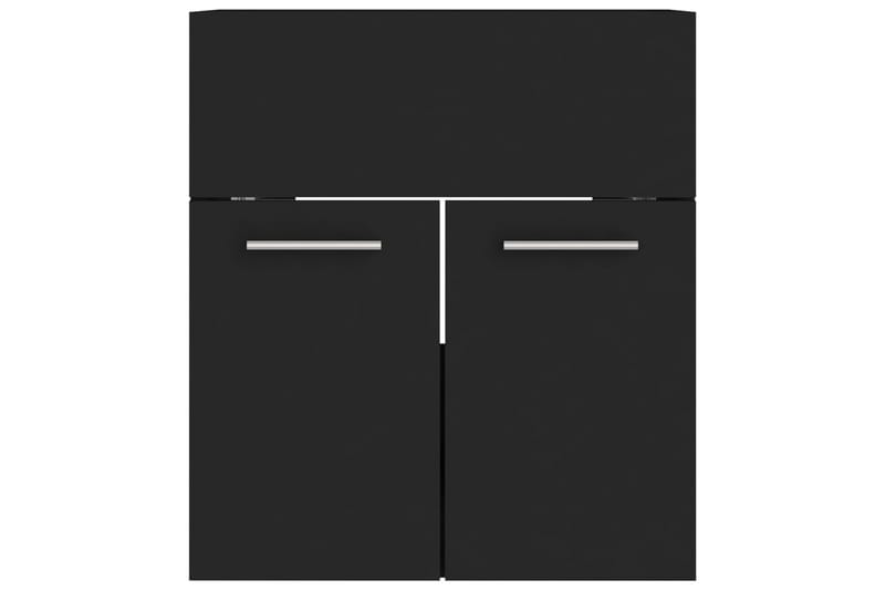 Tvättställsskåp svart 41x38,5x46 cm spånskiva - Svart - Hus & renovering - Kök & bad - Badrum - Badrumsmöbler & badrumsinredning - Tvättställsskåp & kommod