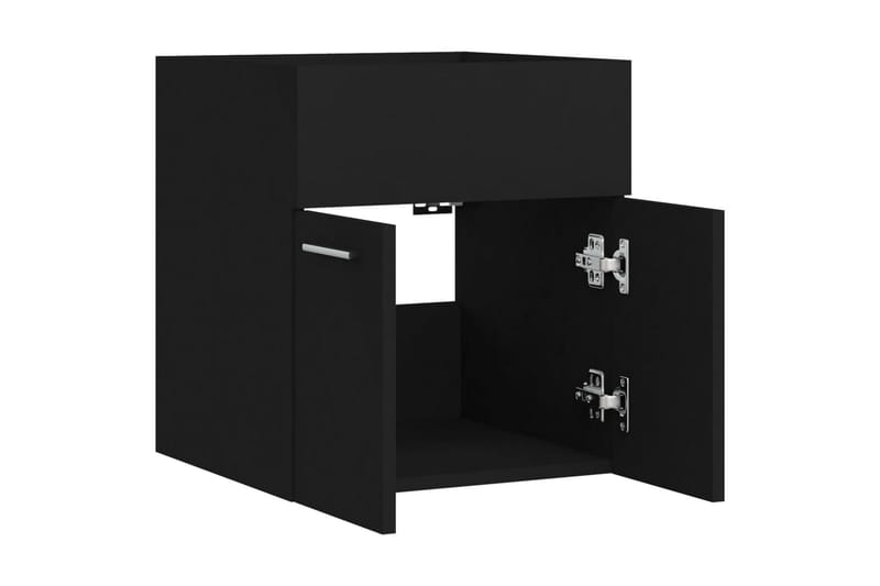 Tvättställsskåp svart 41x38,5x46 cm spånskiva - Svart - Hus & renovering - Kök & bad - Badrum - Badrumsmöbler & badrumsinredning - Tvättställsskåp & kommod
