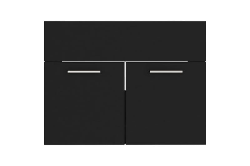 Tvättställsskåp svart 60x38,5x46 cm spånskiva - Svart - Hus & renovering - Kök & bad - Badrum - Badrumsmöbler & badrumsinredning - Tvättställsskåp & kommod