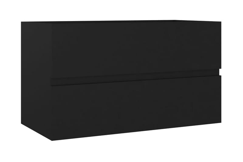Tvättställsskåp svart 80x38,5x45 cm spånskiva - Svart - Tvättställsskåp & kommod