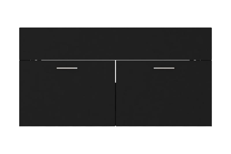 Tvättställsskåp svart 90x38,5x46 cm spånskiva - Svart - Hus & renovering - Kök & bad - Badrum - Badrumsmöbler & badrumsinredning - Tvättställsskåp & kommod